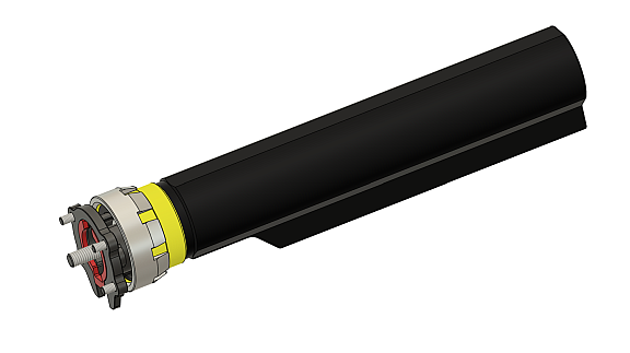 CNC Buffer Tube with bayonet mount and 8 positions for buttstock