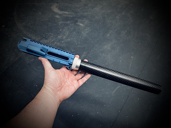 CNC Handguard TubeRA 3K carbon AR15 39x350 mm