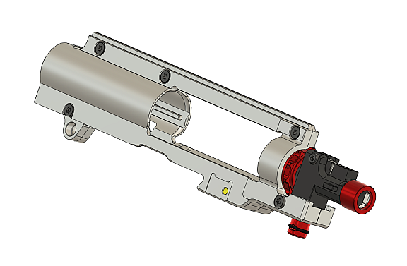 CNC Upper split gearbox V2 with int. Hop Up Chamber ULTRA (8mm) - QSC 2025