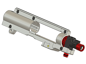 CNC Upper split gearbox V2 with int. Hop Up Chamber ULTRA (8mm) - QSC 2025