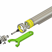 CNC Buffer Tube with bayonet mount and 8 positions for buttstock