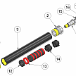 CNC Handguard TubeRA 3K carbon AR15 39x350 mm